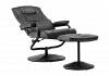 Black Faux Leather Office Swivel Reclining Chair 2